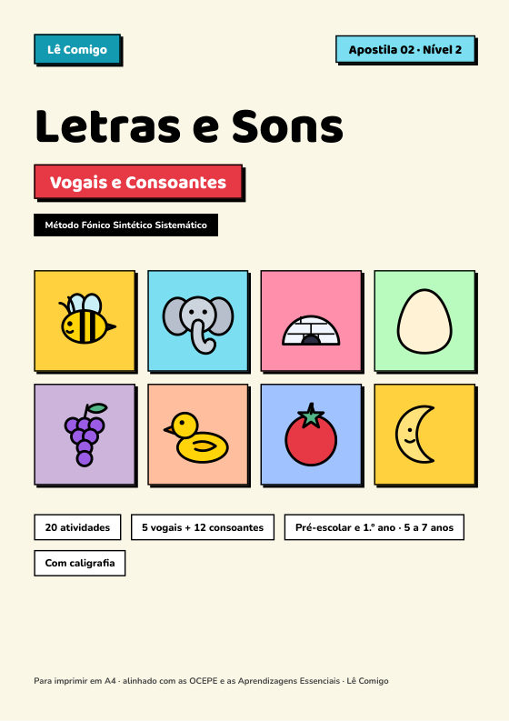 Capa: Letras e Sons